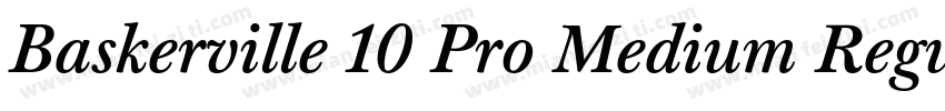 Baskerville 10 Pro Medium Regular字体转换